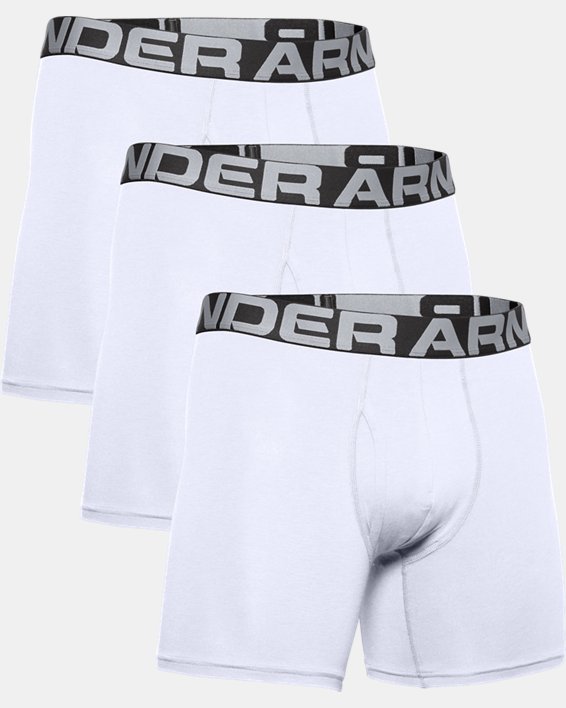 Men's Charged Cotton® 6" Boxerjock® – 3-Pack, White, pdpMainDesktop image number 2